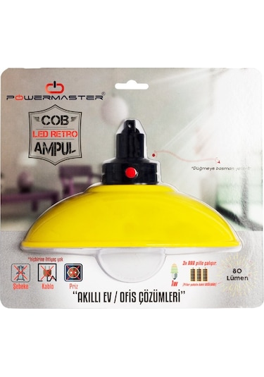 Powermaster Retro Görünümlü Cob Led Aplik Lamba Kırmızı
