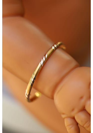 Yenigün Kuyumculuk Yatırımlık Çizgili Model 2.10 Gr Bebek Altın Bilezik