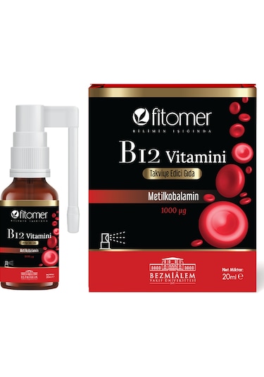 Fitomer Metilkobalamin Vitamin B12 P5p Vitamin B6 İçeren Sprey
