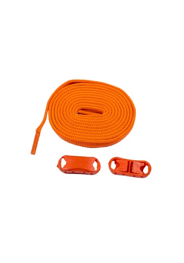 Elastik Turuncu Akıllı Bağcık Tak Bırak Ayakkabı Bağcığı 100cm