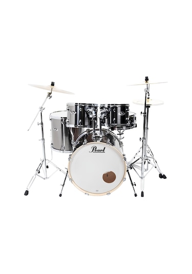 Pearl Exx725br/c21 Export Exx Smokey Chrome 5 Parça 22b/12t/13t/16f/14s Aksamlı Ve Zilli Akustik Davul Seti