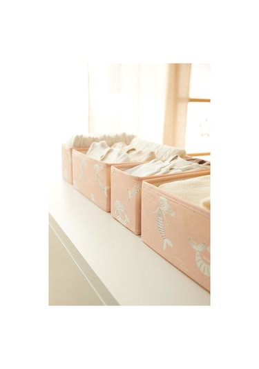 Ocean Home Textile 6'lı Çocuk Odası Deniz Kızı Çekmece İçi Düzenleyici Kutu