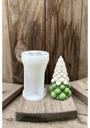 Bubble Çam Ağacı Mum Kalıbı ( Silikon )
