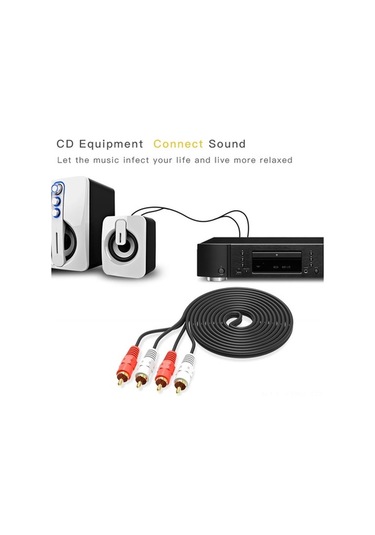 Besthome1 Altın Kaplı 1.5m Rca Ses Kablosu - Dvd, Tv Ve Cd İçin Premium Bağlantı