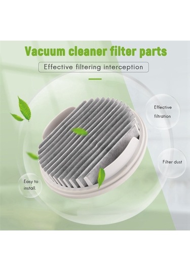 Moly 2 Adet Xiaomi Mijia Elektrikli Süpürge Filtresi Mjxcq01dy , Beyaz, Hepa, Yıkanabilir, Antimikrobiyal, Uyumlu Model