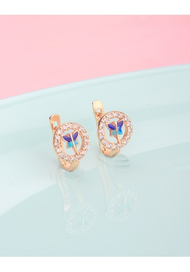 925 Ayar Gümüş Kelebek Yuvası Çocuk Küpesi