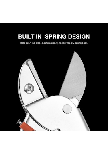 Qingmipy Büyük Boy Bahçe Ağaçları İçin Sk5 Çelik Güçlü Budama Makası - Ergonomik Tasarım, Otomatik Yay Ve Güvenlik Kilitli