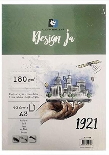 Alex Schoeller A4 Spiralli Desing Ja Skect Pad 180gr 40yp Alx.786