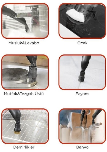 Torima CB-902A - CB-08C Ek Aparatlı Çok Amaçlı Buharlı Temizleyici Set