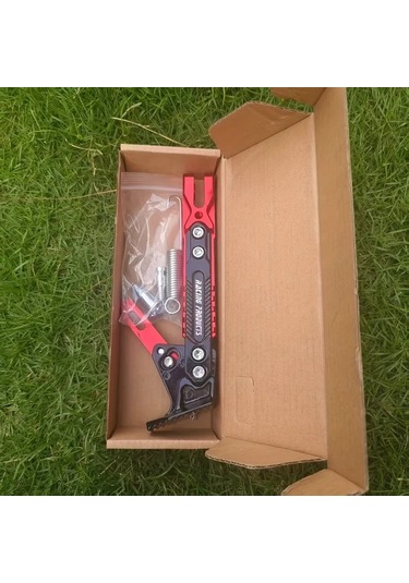 Xuweiwei Red Alüminyum Alaşım Yan Sehpa Seti, Kaymaz Dayanıklı Ayarlanabilir Yükseklik Çeşitli Modeller İçin Uygun Park Güvenliği Artırır