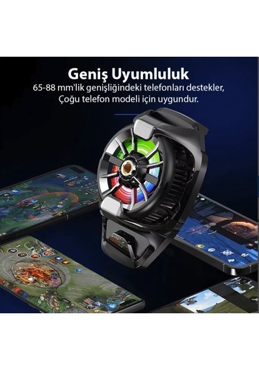 Klipsli Seramik Radyatörlü Telefon Soğutucu Gaming Oyuncu Canlı Yayın İçin Memo
