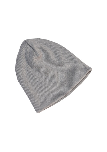 Luess Çocuk Unisex Fitilli Kışlık Bere Gri Melanj