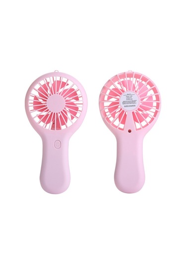 Usb Şarj Edilebilir Cep Telefonu Tutucu Klima Fan Pembe