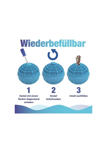 Monyee Eko Seramik Toplu Sebs Temizleme Topları: Negatif İyonlu Çamaşır Doku Koruması Ve Tüy Toplama Aleti Mavi
