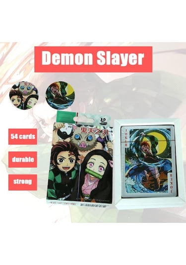 İskambil Kağıdı Anime Demon Slayer Poker Oyun Kartı 54 Adet