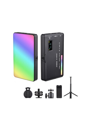 Andoer W140 Rgb Cep Video Konferans Led Video Işık Kiti Siyah Siyah