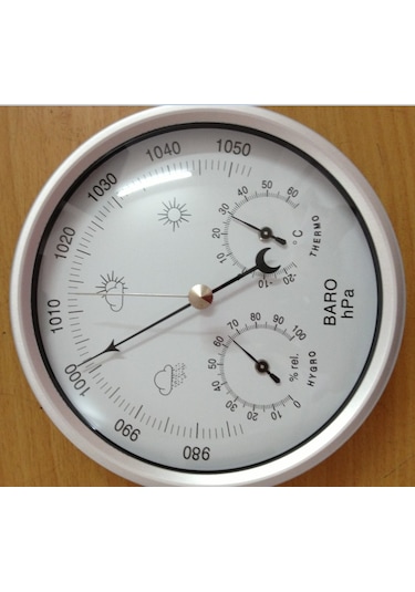 Suofeng 132mm Çift Metal Termometre - Mekanik İklim Ölçer, Atölye Ve Eczane İçin Sıcaklık Nem Göstergesi