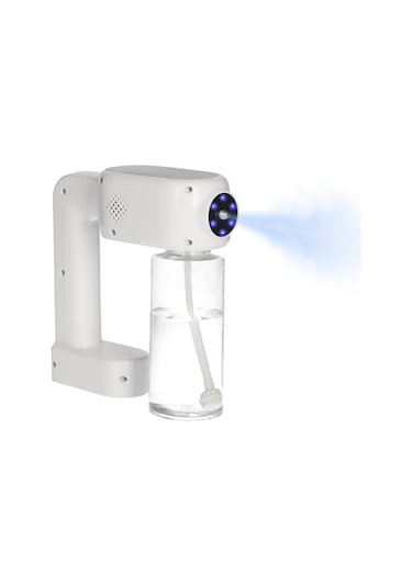 Wezone 350ml Şarjlı Elden Uçan Mavi Işıklı Nano Buharlayıcı, 3 Seviye Ayar, Düşük Sıcaklık Atomizasyon, 2.5m Uzaklık, Abs Malzeme Beyaz Gümüş