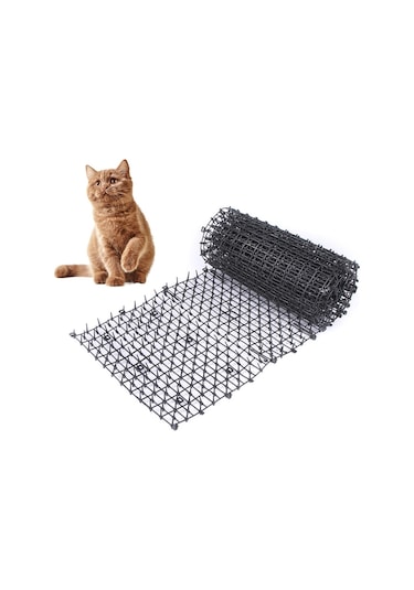 Sones L 400x28cm B21307 Bahçe Çiçek Anti-kedi Ağı Plastik Dikenli Ped Sürücü Kedi Ağı