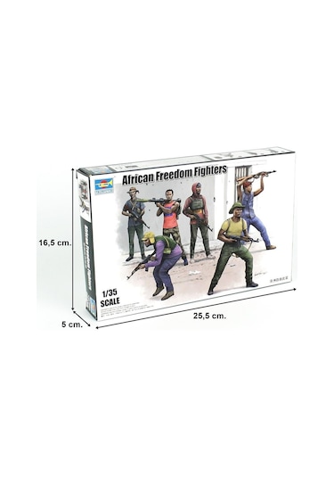 Trumpeter 00438 1/35 Ölçek, Afrikalı Özgürlük Savaşçısı Figürleri Plastik Model Kiti-55745