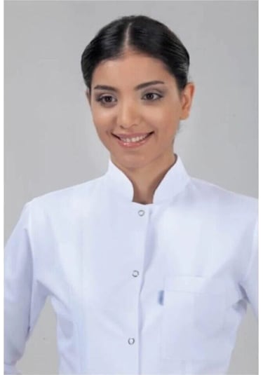 Lavinya Önlük Hakim Yaka Doktor Öğretmen Önlüğü Orta Boy Beyaz