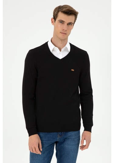 U.s. Polo Assn. Erkek Siyah Kazak /triko 50297063-vr046 Siyah