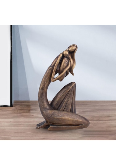 Suntek Reçine Anne Ve Çocuk Heykeli Ev Heykelcik Anne Holding