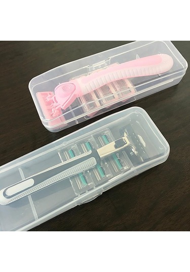 1 Adet Taşınabilir Seyahat Erkek Jilet Kılıfı Tıraş Kabı Tutucu Tıraş Makinesi Kutusu