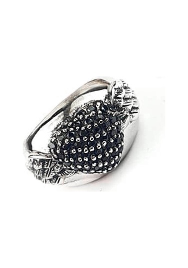 Oniks Taşlı 925 Ayar Gümüş Aşkın Kanatları Tasarım Yüzük 16