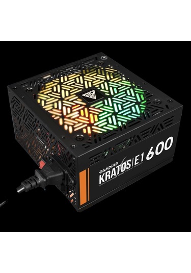 Gamdıas Kratos E1-600, 600w, Rgb, Gamıng, Atx, Power Supply Psu