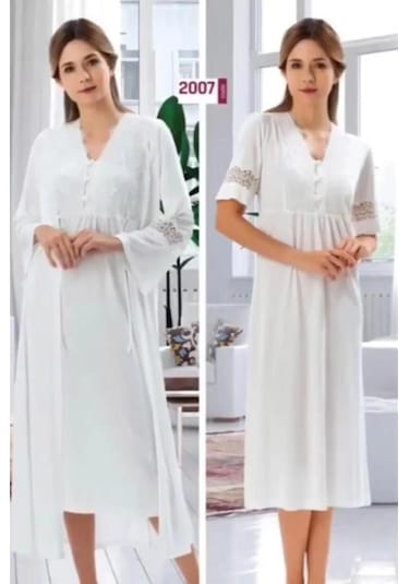 Duchesse 42007 Lohusa 4 Lü Pijama Gecelik Sabahlık Tk 001