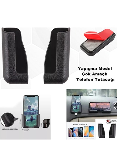 Telefon ve Tablet Tutucu Ergonomik Pratik Araç-Ev-Ofis Yapıştırma