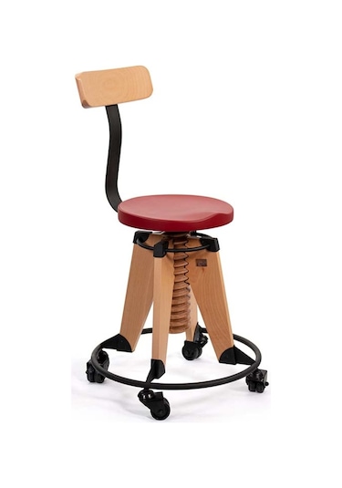 Burgu Roller Sandalye - Kırmızı