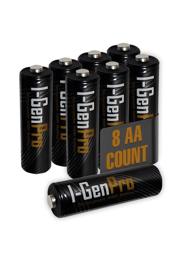 I-Gen G829 8'li Pil Şarj Aleti + 8 Adet AA Pro 2950 mAh Şarj Edilebilir AA Şarjlı Kalem Pilli Set 1.2V Ni-MH