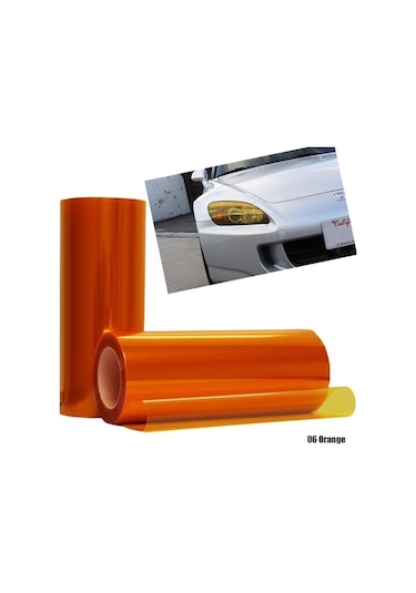 Turuncu Transparan Far Filmi 30 Cm X 1 Metre