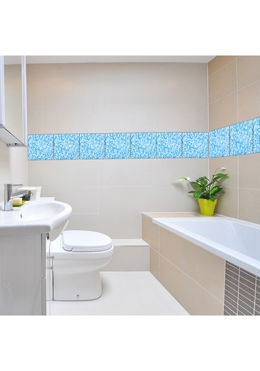 Dianziye Klasik Tarzlı Otomatik Yapışkan Fantezi Çini Sticker 20x20cm 10 Adet - Ev Dekoru İçin Kolay Uygulama Ve Kaldırma Özelliği Diğer