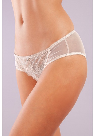 Golshan Gaspara Mini Slip, Kadın Güpürlü Tüllü Ten Renkli Normal Kesim Külot Çok Renkli