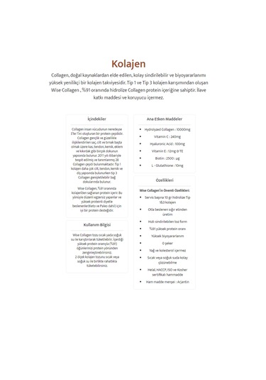 Wiselab Hidrolize Tip 1 - 3 Kolajen 273gr