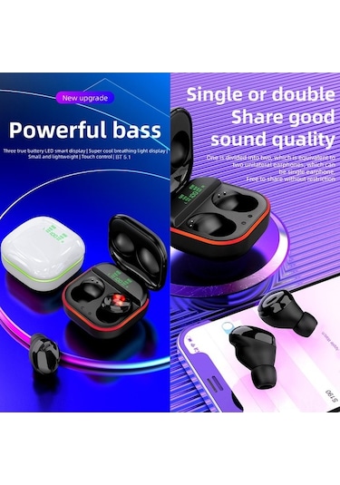 Novahub Lecak S190 Kablosuz Kulaklık: Bt 5.1, Dokunmatik, Ipx4 Su Geçirmez, Gürültü Önleyici, Uzun Pil