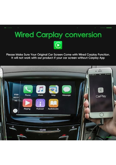 Q1 3in1 Kablosuz Carplay Adaptörü Ekran Yansıtma Telefon Kontrolü Sadece Apple İos İphone İçin Diğer