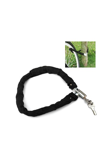 Symbee Dayanıklı Çelik Zincir Kilit - Bisiklet, Motosiklet Ve Scooter İçin Kırılmaz Çelik Kilit - 80cm Uzunluk - 2 Anahtarlı