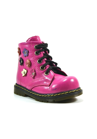 Onlo Ayakkabı 112 Hakiki Deri Pembe Kız Bebek Postal Bot Pembe