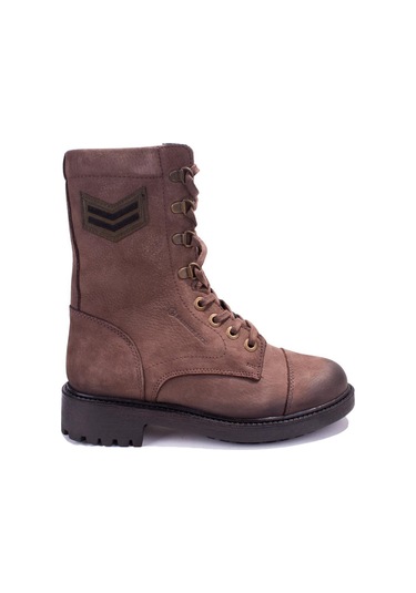 Hammer Jack 10218354 Kahve Ortopedik Günlük Düz Topuk Kadın Deri Bot 001