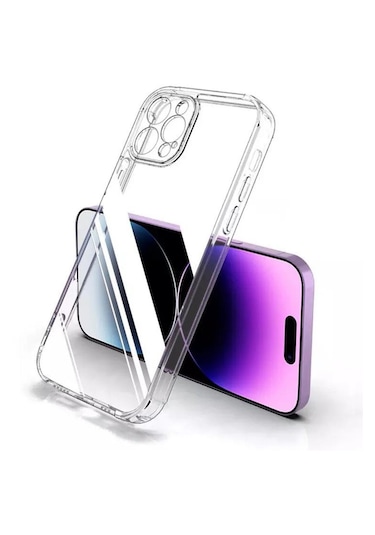 Logis İphone Uyumlu 14 Pro Max Şeffaf Kılıf Silikon Koruma Şeffaf