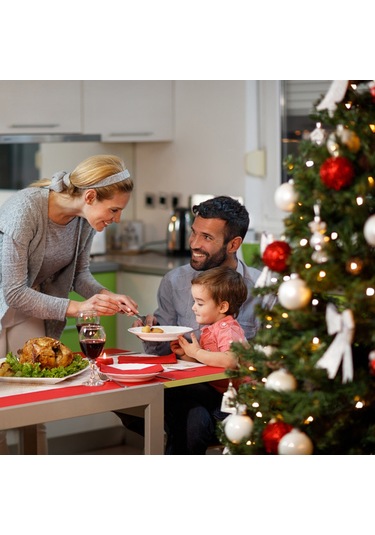 Gajeena 6cm Göl Mavisi Noel Ağaç Topları, 24 Adet Pvc Boyalı Noel Dekorasyonları, Kutulu Noel Ağaç Zırhı Çok Renkli