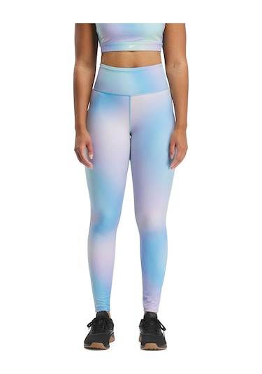 Reebok Lux Bold Aop Tıght Okyanus Mavı Kadın Tayt 000000000101696346 Mavi