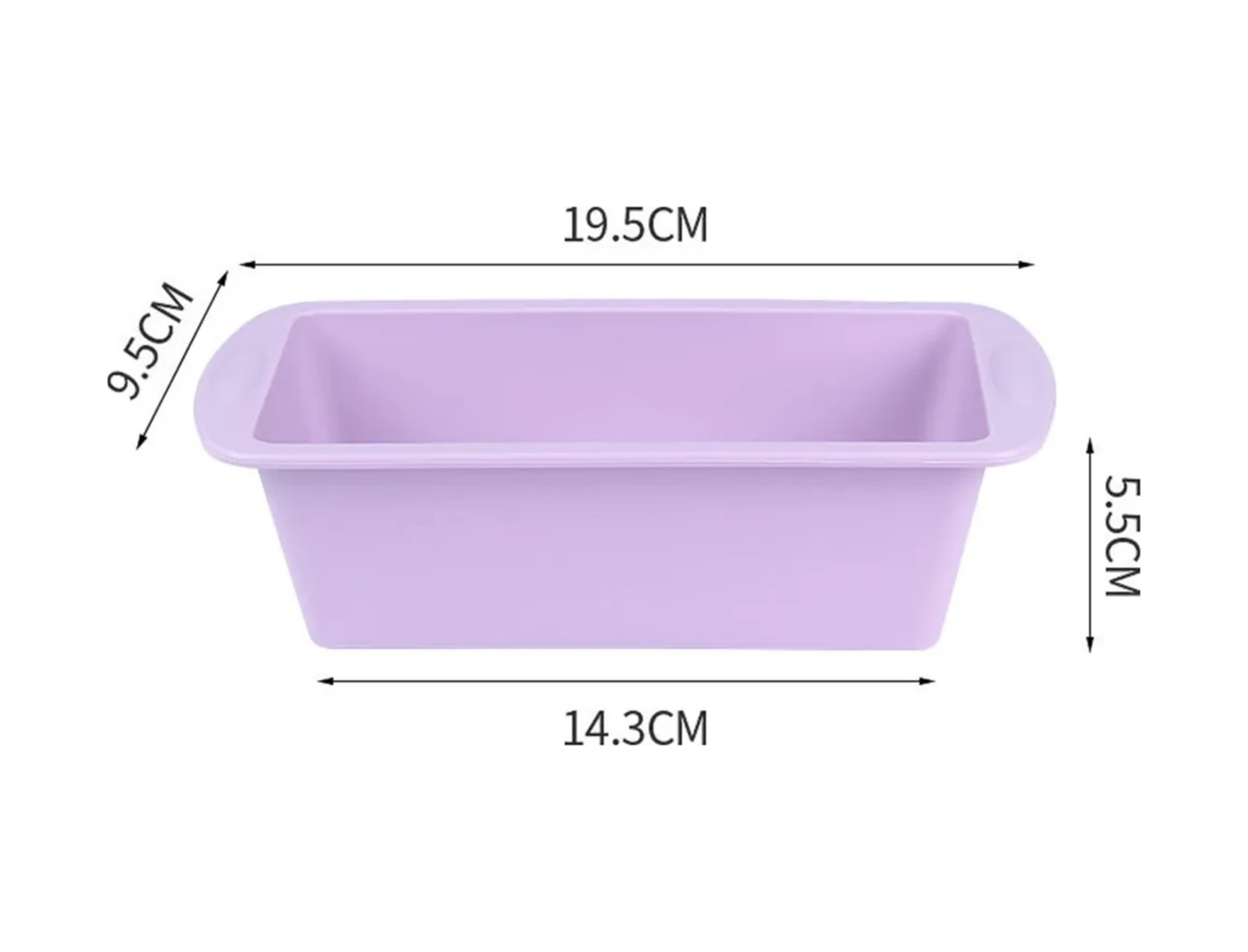 Yaleker Purple Silikon Toast Kalıbı, Ev Kullanıma Uygun, Direk Tutuşlu, Isıya Dayanıklı, Kayma Özelliği Var, Mini Dikdörtgen Pasta Formu MOr