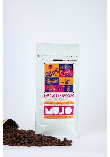 Mujo Coffee Honduras Finca Beatrice Micro Lot. Organic Çekirdek Kahve 250 G