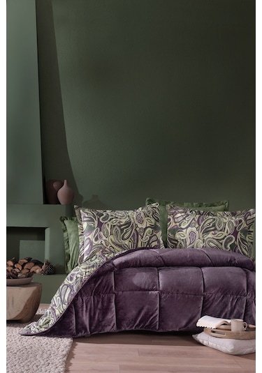 Barlett Çift Kişilik Triola Uyku Seti - Mürdüm