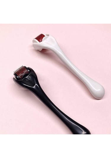 540 Mikro İğneli Derma Silindir - 0.3mm Mikro İğneleme Dermoroller - Beyaz 4950 İğneli Yüz Silindiri